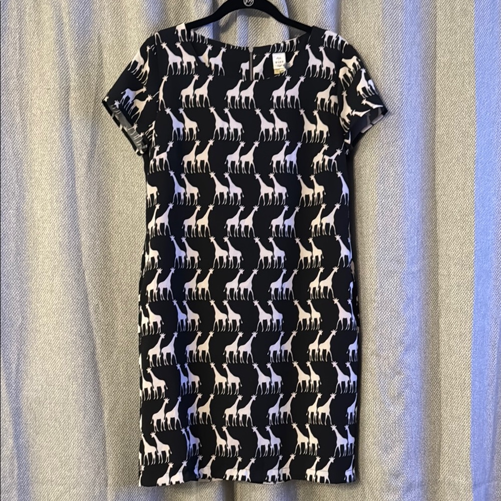Seen Worn Kept Black and White Giraffe Print Dress